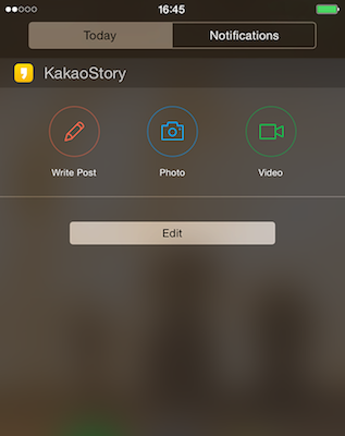 KakaoStory widget