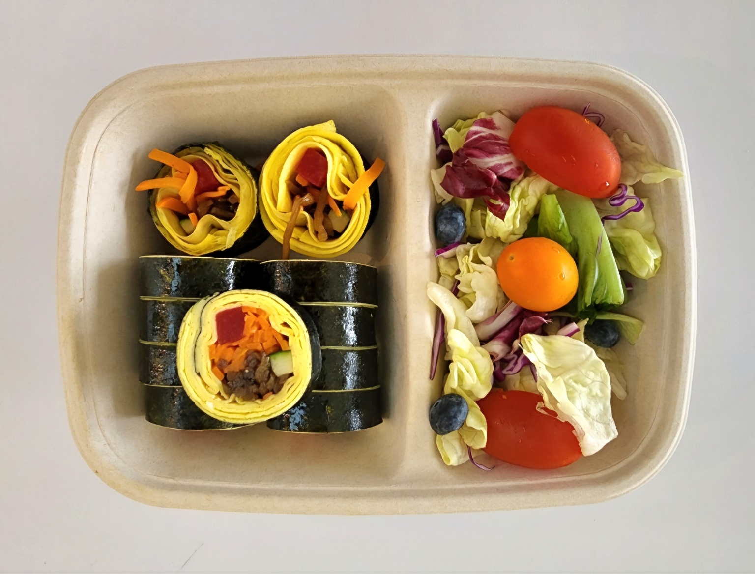 키토김밥+샐러드