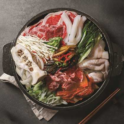 한우파김치전골