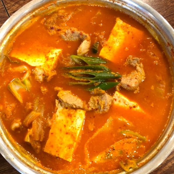 생고기 김치전골