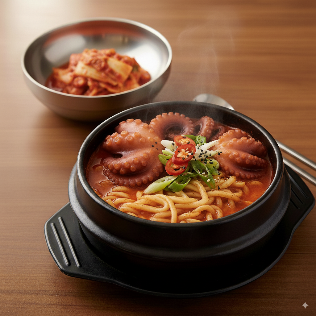뚝배기 낙지 칼국수