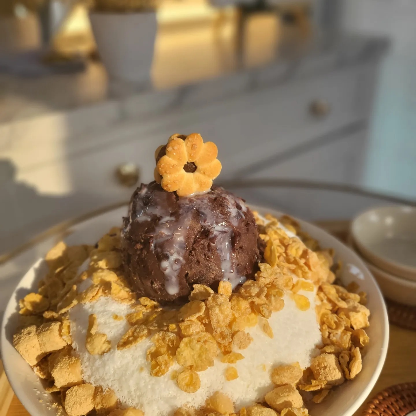 수제팥 꽃빙수