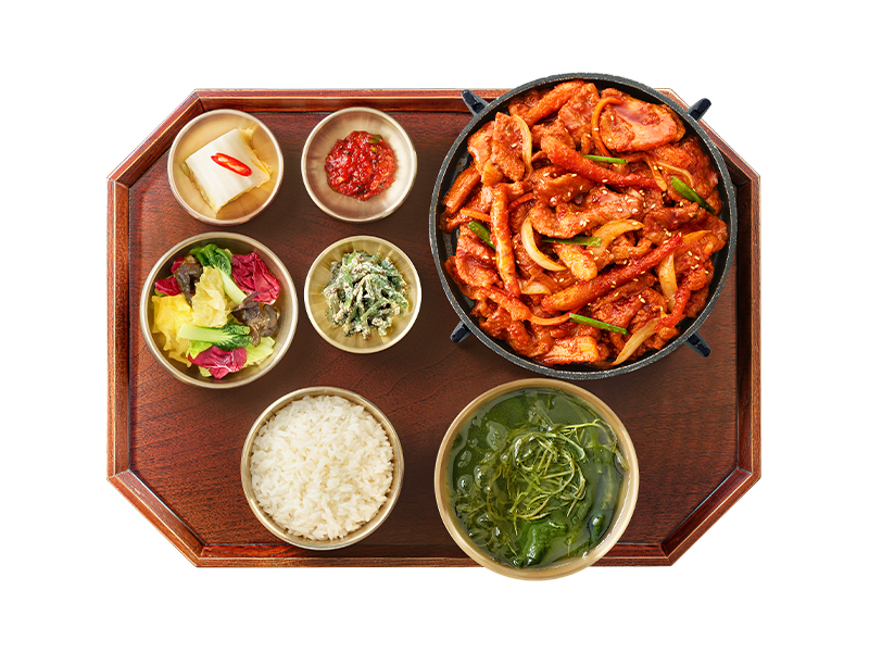 더덕제육불고기 화로 반상