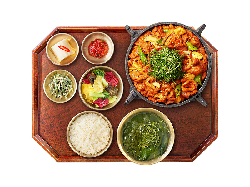 오리주물럭 화로반상