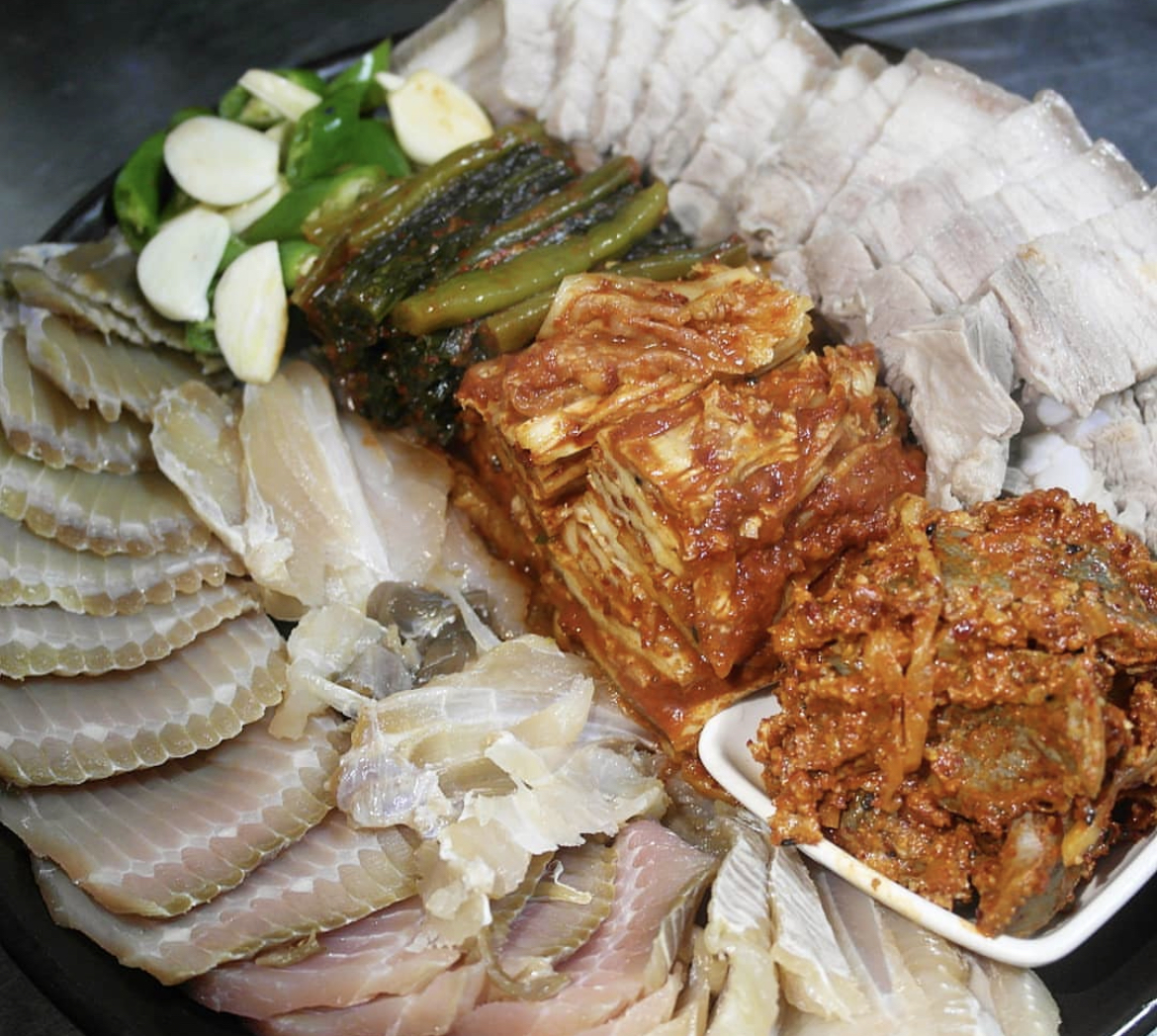 흑산도홍어삼합