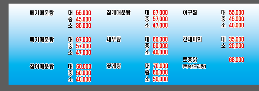 메기매운탕 (소)