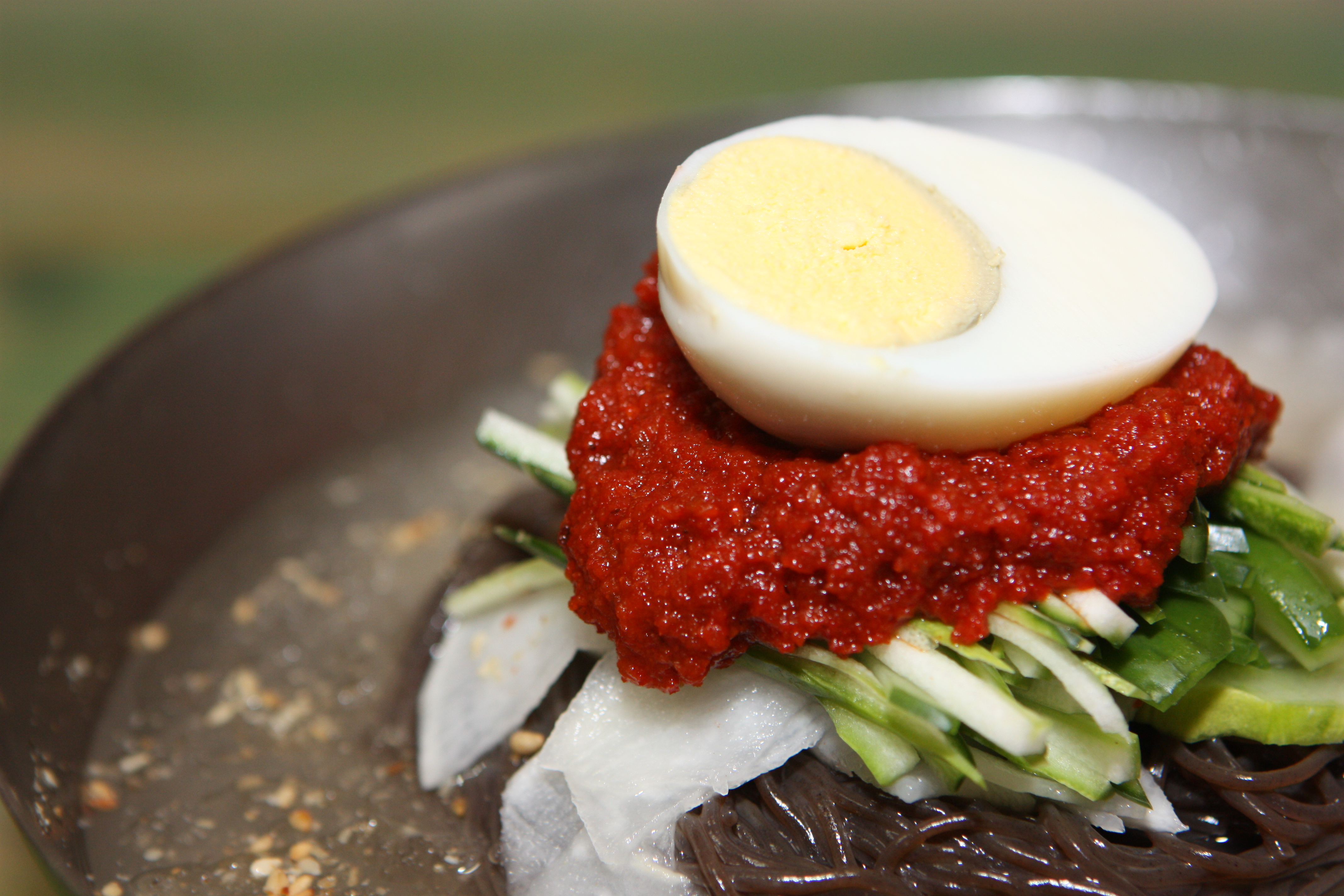 칡냉면 물