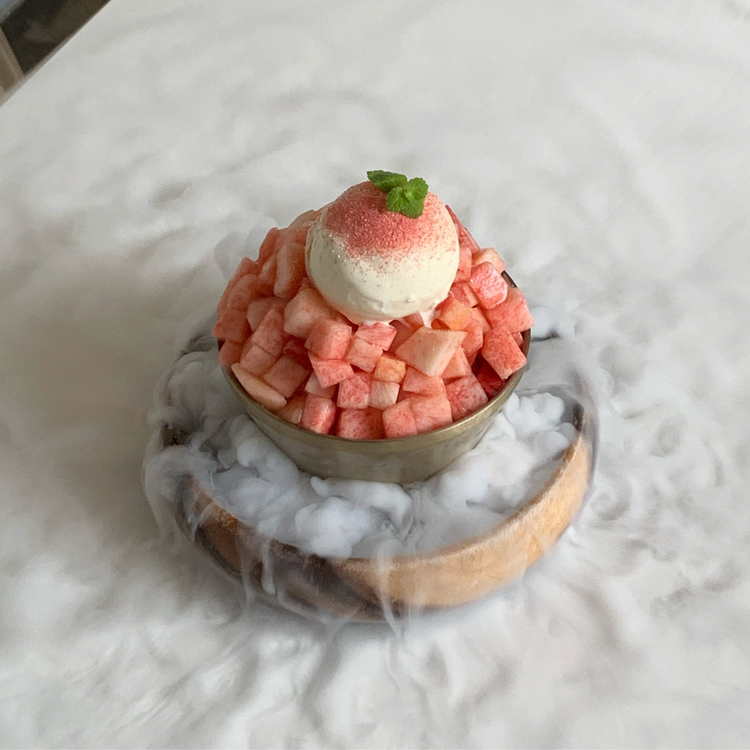 복숭아빙수
