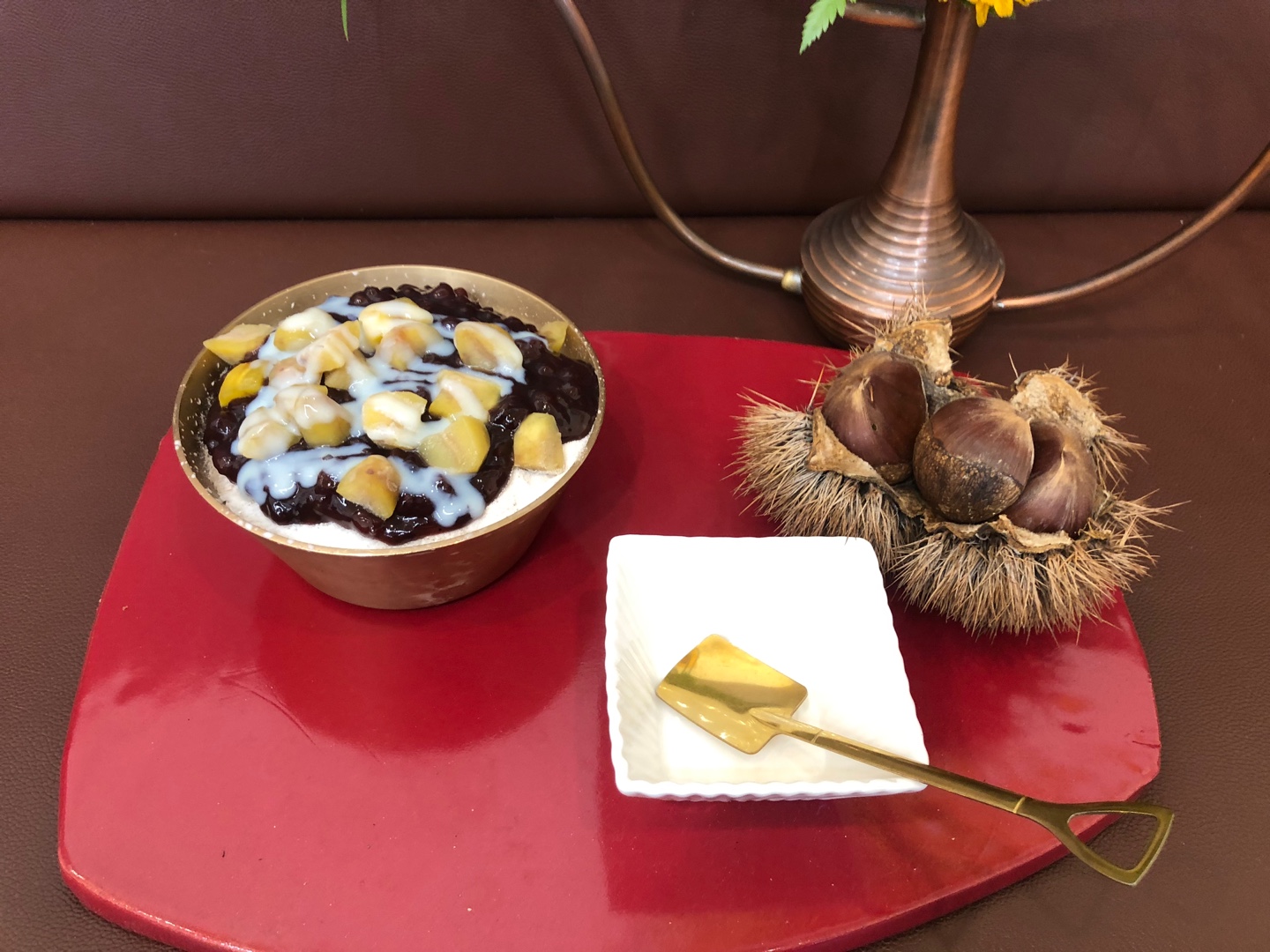 밤팥빙수