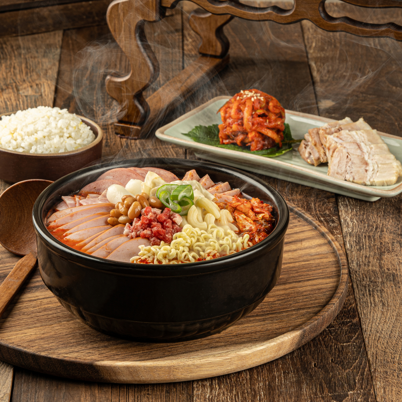 부대찌개와보쌈