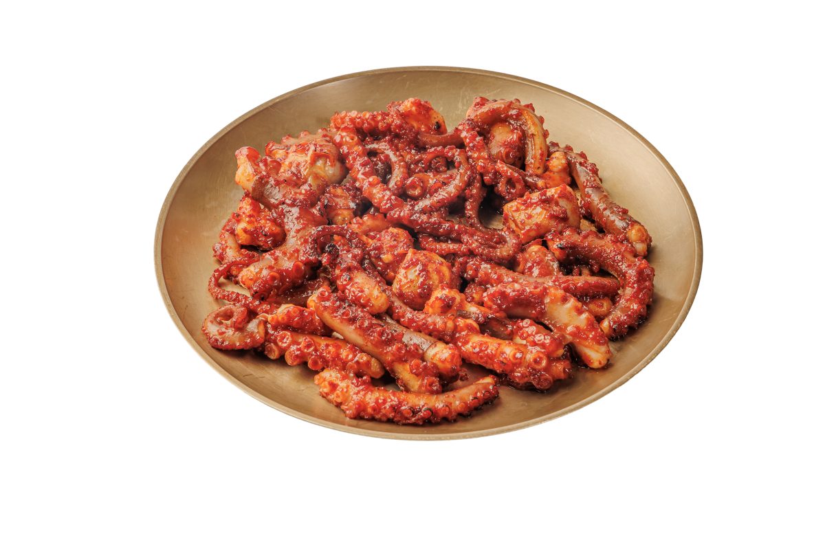 산낙지 숯불구이
