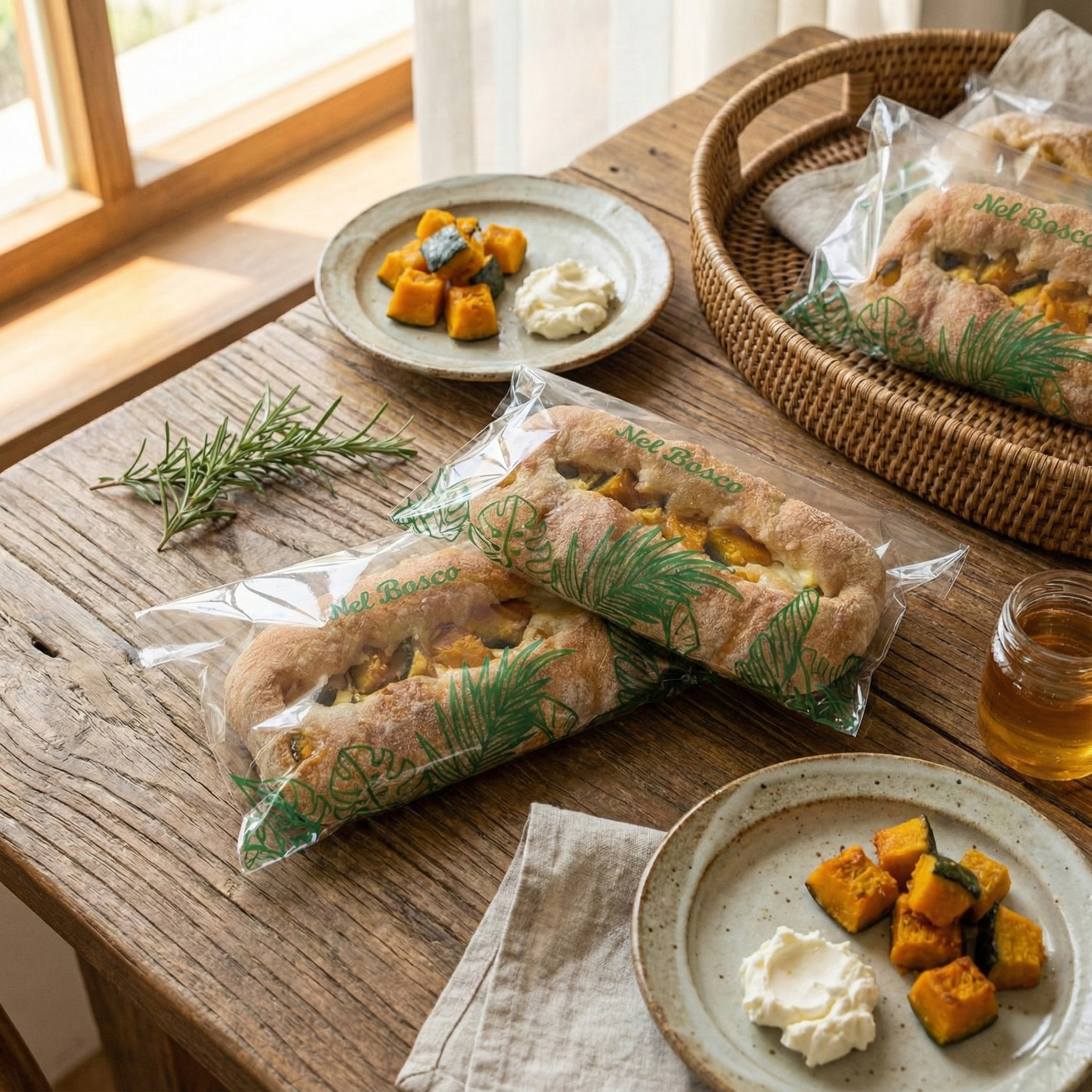 단호박 크림치즈 치아바타