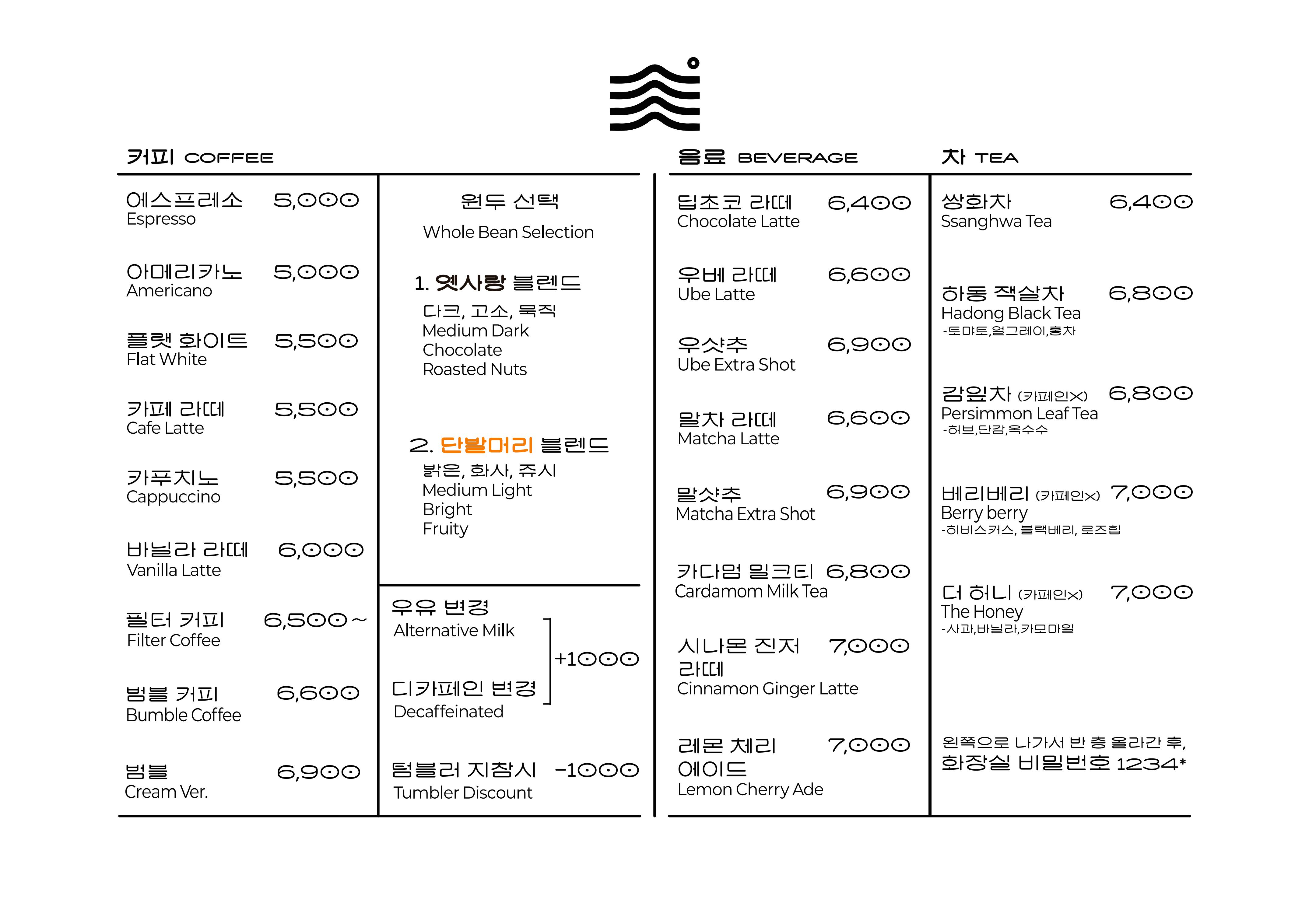 차림표
