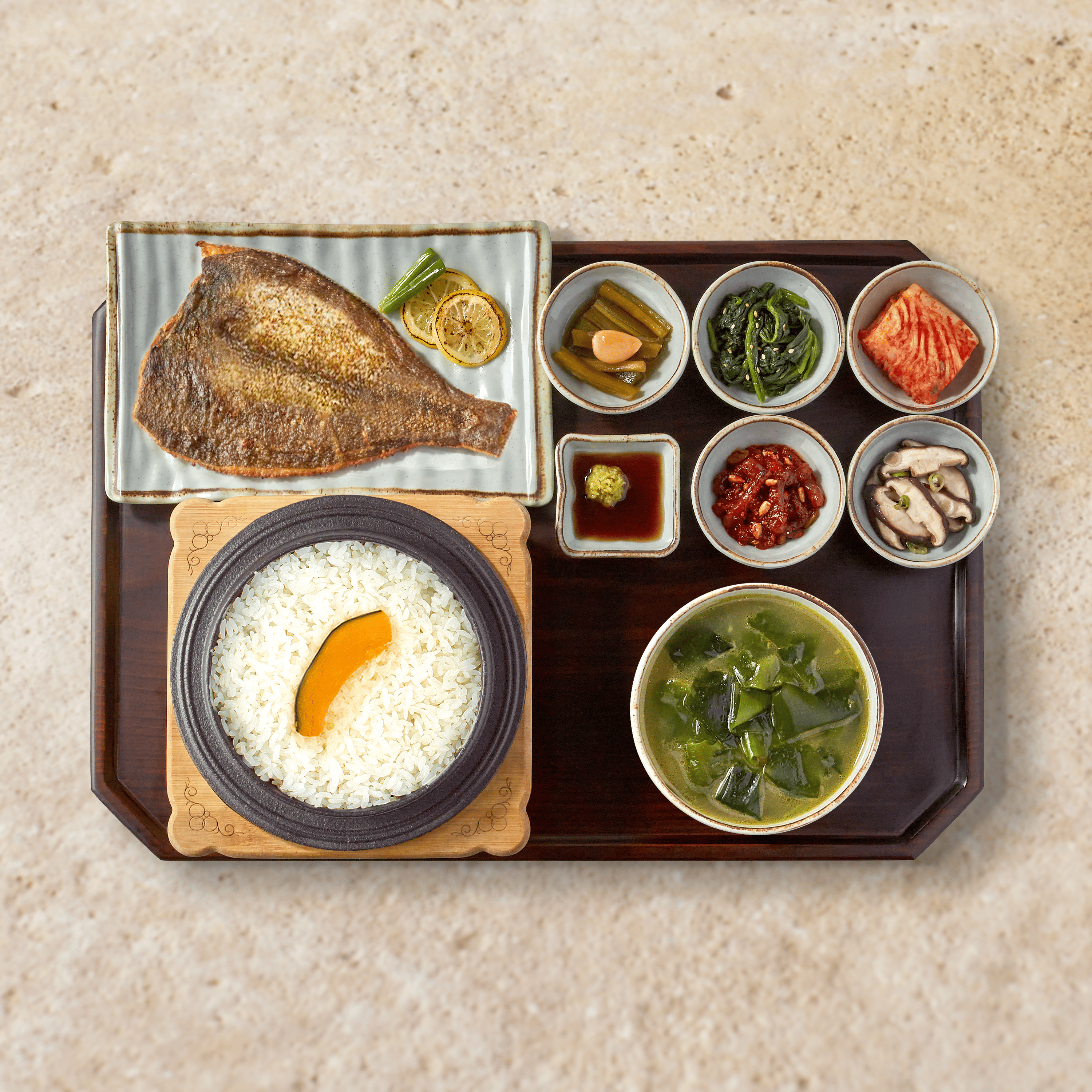 가자미구이 반상