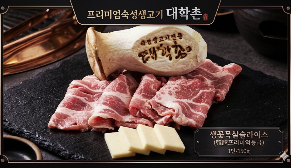 생꽃목살슬라이스 Pork Neck slice
