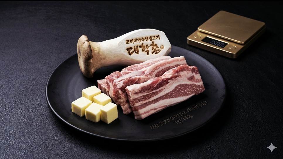 두툼생삼겹살 Thick raw pork belly