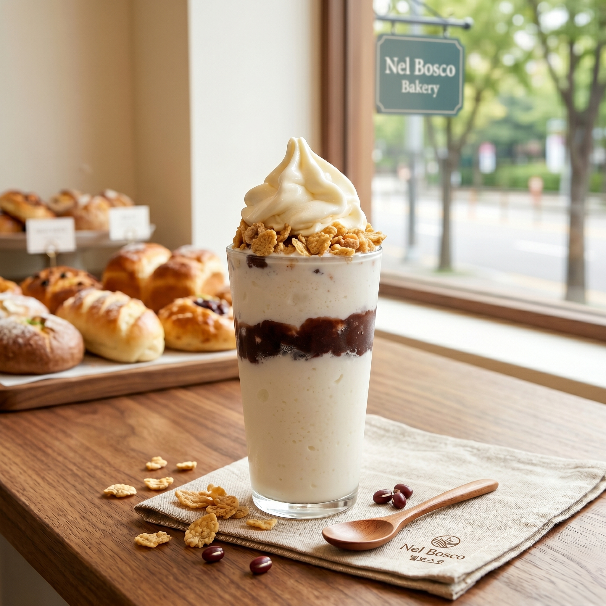 팥빙스무디(우유 아이스크림)