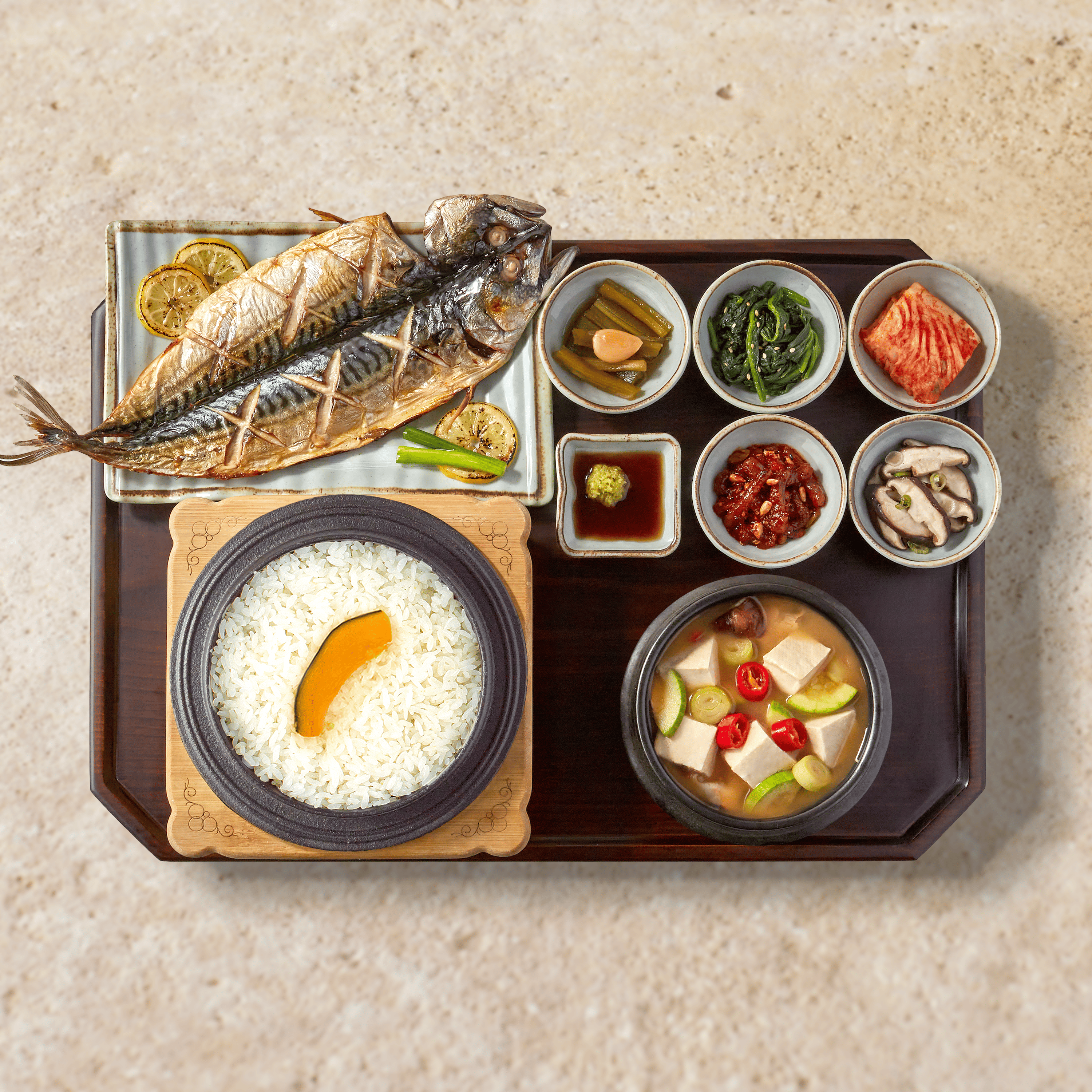 고등어된장찌개 반상