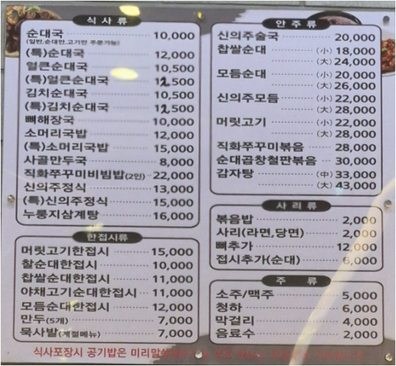 신의주순대국 2