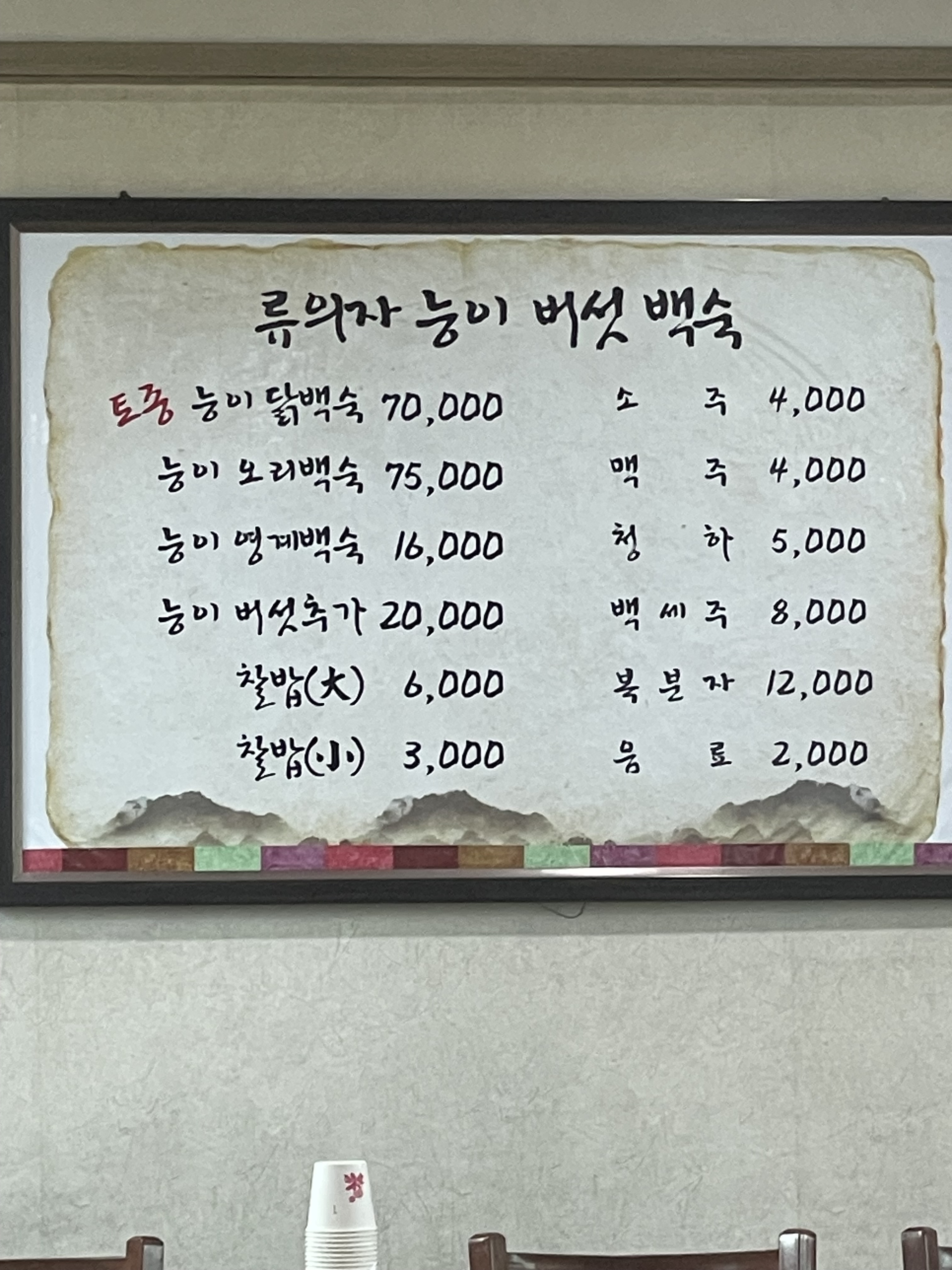 Ryuuijaneungibeoseotbaeksuk (류의자능이버섯백숙) 1