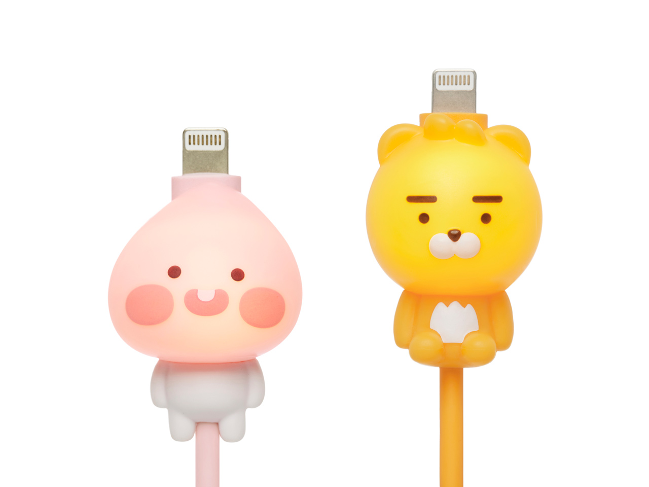 KAKAO FRIENDS Lightning 8PIN LED Cable USB 2.0 480Mbps Moodlight RYAN ...