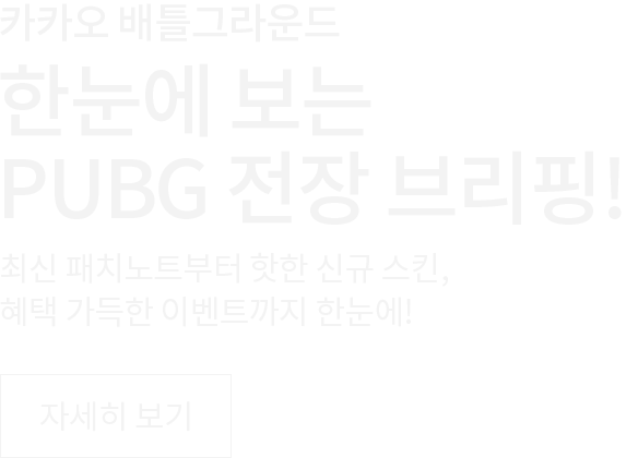 한눈에 보는 PUBG 전장 브리핑