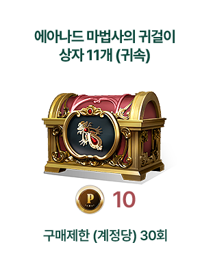 에아나드 마법사의 귀걸이 상자 11개 (귀속)