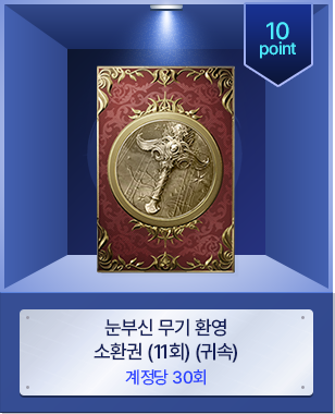 눈부신 무기 환영 소환권 (11회) (귀속)
