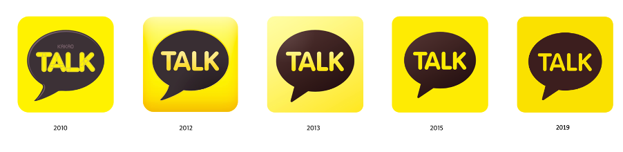 카카오톡 앱 아이콘 변천사 2010년부터 2019년까지