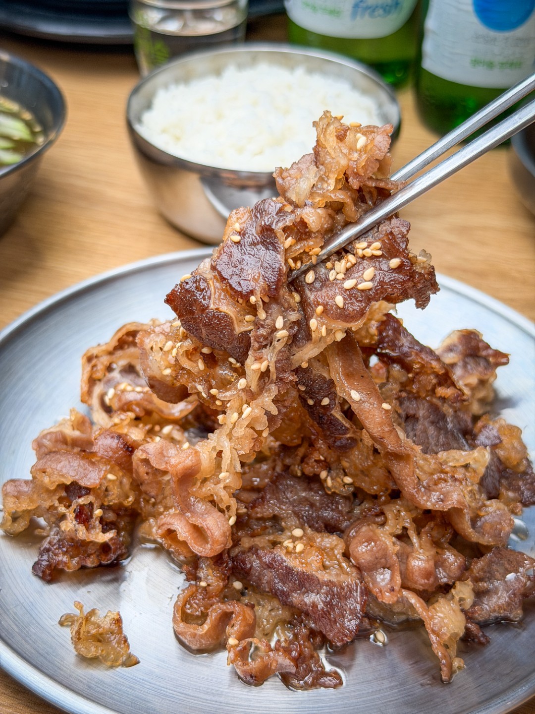 우삼겹볶음+된장찌개