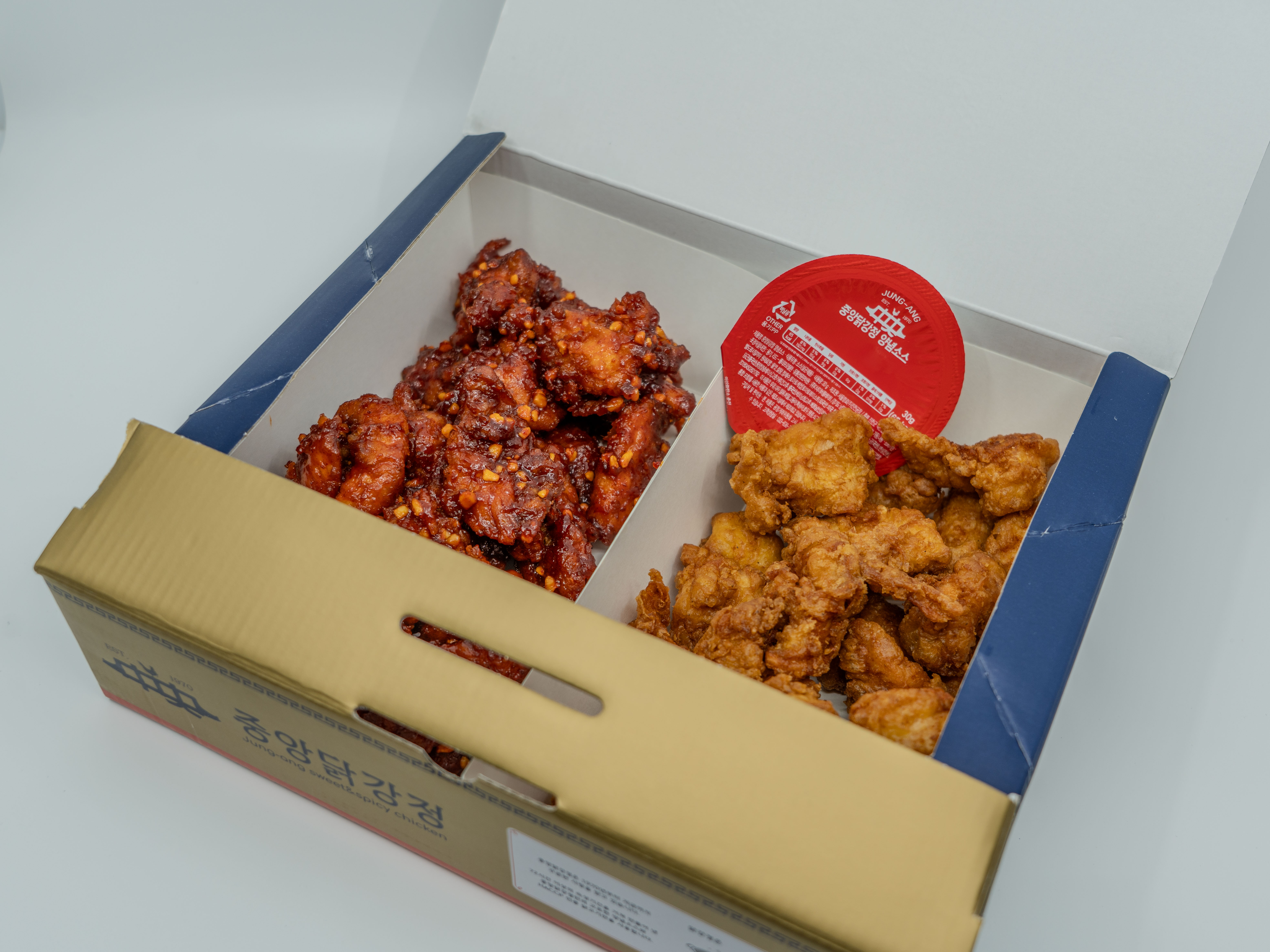 [안심순살]중앙닭강정 반반(양념+후라이드)