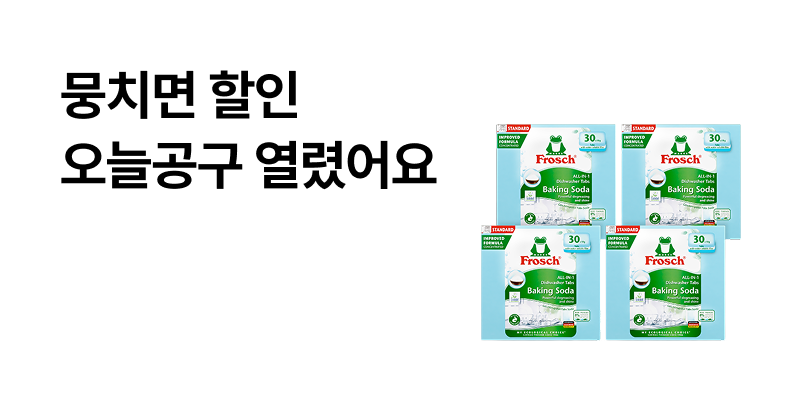 [톡딜] 프로쉬 식기세척기세제 30개입 소다 4개