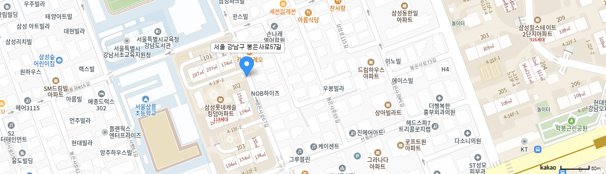 ㈜콴티파이인큐베이터 약도 — 서울 강남구 봉은사로67길
