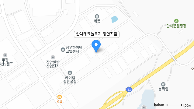 한텍테크놀로지 장안지점 지도